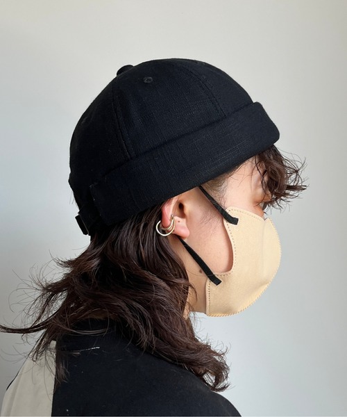 CPCM（シーピーシーエム）の「綿麻ロールキャップ（ニットキャップ/ビーニー・メンズ・ベージュ/ブラック/カーキ・FREE）」の11枚目の写真