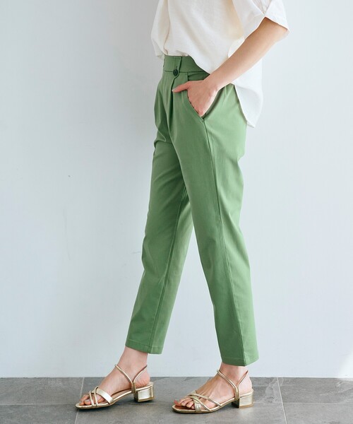 grove（グローブ）の「◆ぐんぐん伸びて着心地らくちん！ひんやりタッチテーパードパンツ（その他パンツ・レディース・ブルー/カーキ/ベージュ/ブラック/ブラック系1・02/03/04/05/01）」の5枚目の写真