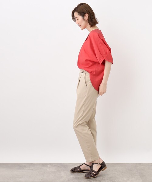 grove（グローブ）の「◆ぐんぐん伸びて着心地らくちん！ひんやりタッチテーパードパンツ（その他パンツ・レディース・ブルー/カーキ/ベージュ/ブラック/ブラック系1・02/03/04/05/01）」の13枚目の写真