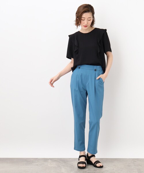 grove（グローブ）の「◆ぐんぐん伸びて着心地らくちん！ひんやりタッチテーパードパンツ（その他パンツ・レディース・ブルー/カーキ/ベージュ/ブラック/ブラック系1・02/03/04/05/01）」の18枚目の写真