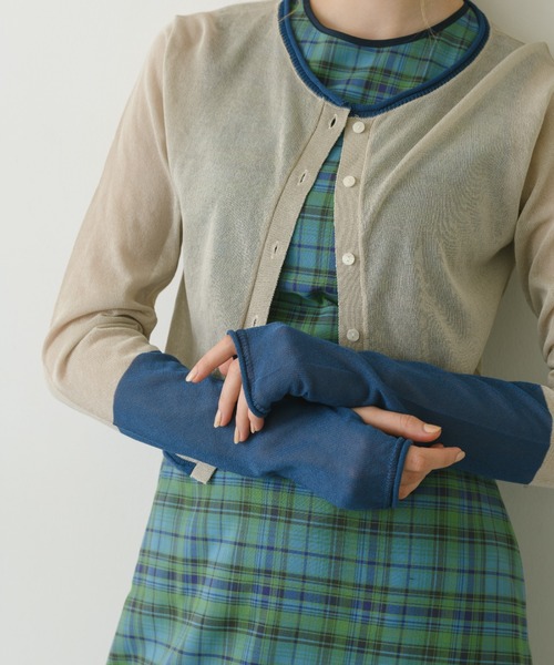 カーディガン bicolor sheer knit cardigan／バイカラーシアーカーディガン レディース bicolor sheer knit cardigan／バイカラーシアーカーディガン