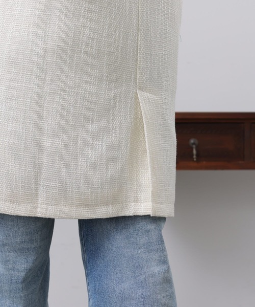 Chez toi（シェトワ）の「ツイードミドル丈ジレコート（その他アウター・レディース・オフホワイト/ブルー/ブラック・FREE）」の12枚目の写真