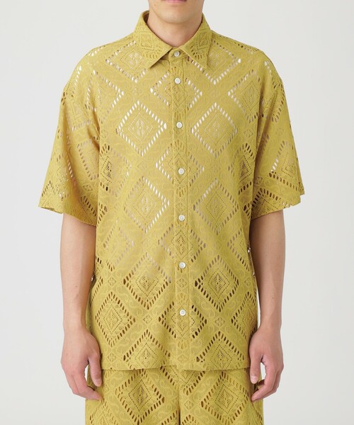 LOVELESS（ラブレス）の「ミルパレース ショートスリーブシャツ（シャツ/ブラウス・メンズ・イエロー系その他2/ブラック・L/M）」の9枚目の写真