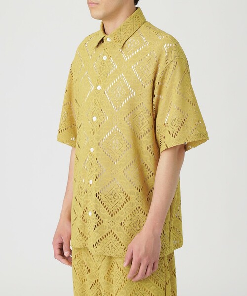 LOVELESS（ラブレス）の「ミルパレース ショートスリーブシャツ（シャツ/ブラウス・メンズ・イエロー系その他2/ブラック・L/M）」の3枚目の写真