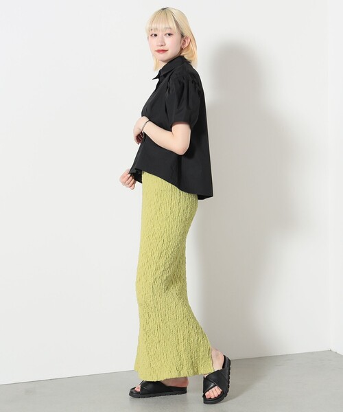 BEAMS HEART（ビームスハート）の「肩タック ショートスリーブシャツ（シャツ/ブラウス・レディース・オフホワイト/ブラック/ベージュ・FREE）」の17枚目の写真