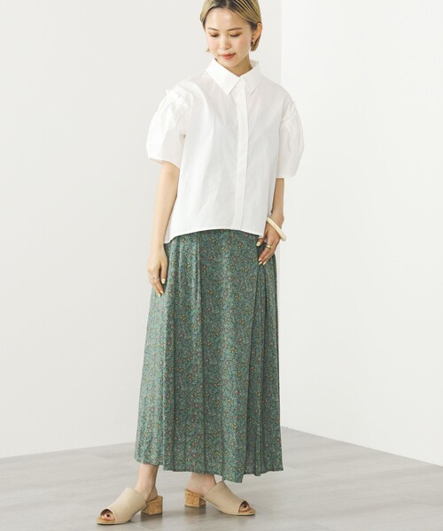 BEAMS HEART（ビームスハート）の「肩タック ショートスリーブシャツ（シャツ/ブラウス・レディース・オフホワイト/ブラック/ベージュ・FREE）」の9枚目の写真