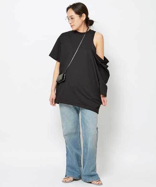 AP STUDIO（エーピーストゥディオ）の「【GAUCHERE/ゴシェール】asymmetry Tシャツ（Tシャツ/カットソー・レディース・ブラック・FREE）」の18枚目の写真
