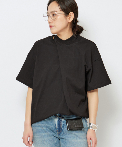 AP STUDIO（エーピーストゥディオ）の「【GAUCHERE/ゴシェール】asymmetry Tシャツ（Tシャツ/カットソー・レディース・ブラック・FREE）」の5枚目の写真