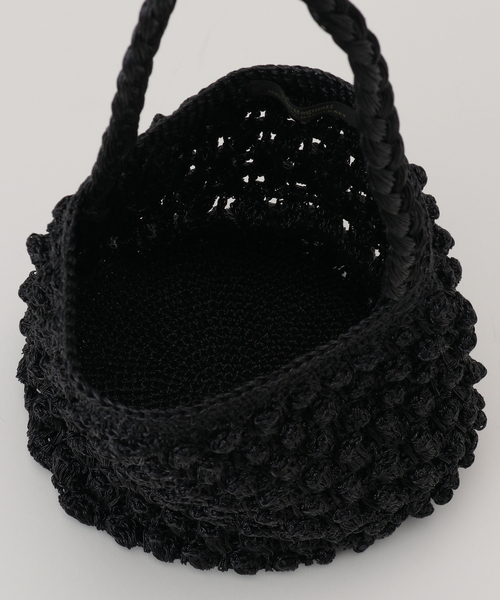La TOTALITE(ラトータリテ)の「【BAGMATI/バグマティ】クロシェBAG(トートバッグ・レディース・ブラック/ガンメタ・FREE)」の4枚目の写真