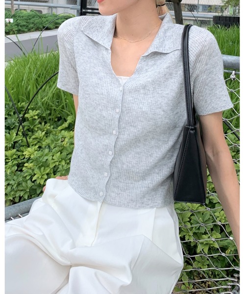 ALAND（エーランド）の「3.3 Field Trip／カラーカーディガン 2965194（カーディガン/ボレロ・レディース・グレー/アイボリー/ライトブルー・FREE）」の3枚目の写真