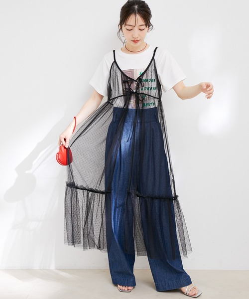 VIP★VALENTINO GARAVANI チュール ミニワンピース ビーズ付き VIP☆VALENTINO GARAVANI チュール ミニワンピース ビーズ付き