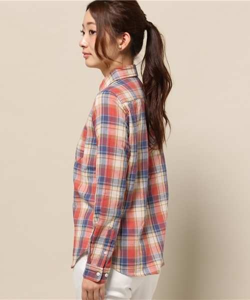 SOFFITTO（ソフィット）の「Soffitto /  先染めチェック　ベーシックシャツ（シャツ/ブラウス・レディース・ブラウン系その他/レッド系その他・FREE）」の11枚目の写真