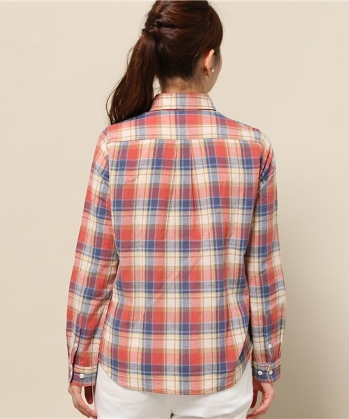 SOFFITTO（ソフィット）の「Soffitto /  先染めチェック　ベーシックシャツ（シャツ/ブラウス・レディース・ブラウン系その他/レッド系その他・FREE）」の12枚目の写真