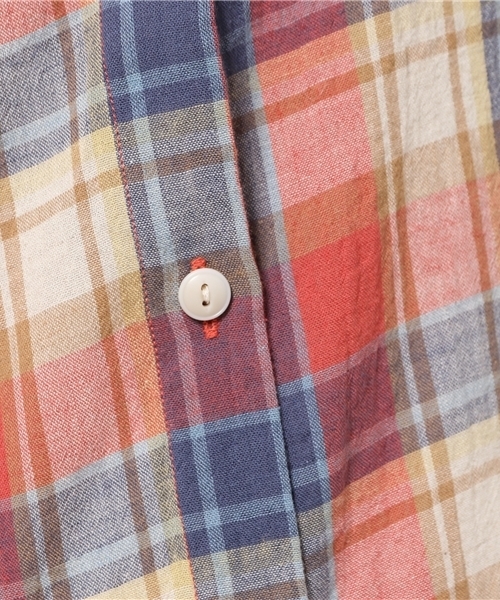 SOFFITTO（ソフィット）の「Soffitto /  先染めチェック　ベーシックシャツ（シャツ/ブラウス・レディース・ブラウン系その他/レッド系その他・FREE）」の9枚目の写真