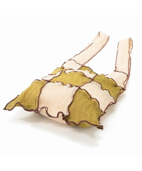 CONTROL FREAK / CTFK（コントロールフリーク）の「CONTROL FREAK(コントロールフリーク)シアーパッチメロウショッパー（トートバッグ・レディース・ベージュ/グリーン・FREE）」の9枚目の写真