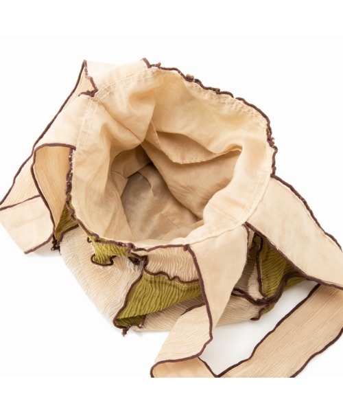 CONTROL FREAK / CTFK（コントロールフリーク）の「CONTROL FREAK(コントロールフリーク)シアーパッチメロウショッパー（トートバッグ・レディース・ベージュ/グリーン・FREE）」の10枚目の写真