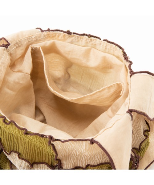 CONTROL FREAK / CTFK（コントロールフリーク）の「CONTROL FREAK(コントロールフリーク)シアーパッチメロウショッパー（トートバッグ・レディース・ベージュ/グリーン・FREE）」の11枚目の写真