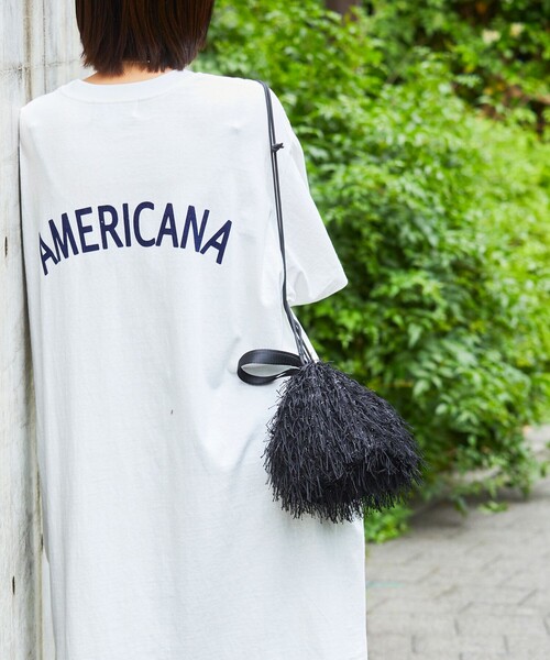 OUTDOOR PRODUCTS(アウトドアプロダクツ)の「OUTDOOR PRODUCTS × Firsthand/アウトドアプロダクツ 別注ブライトフリンジキンチャク(ショルダーバッグ・レディース・オフホワイト/ブラック/グレー・FREE)」の4枚目の写真