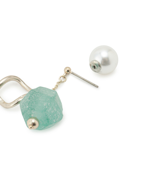 ROPE' PICNIC(ロペピクニック)の「Recycle glass パールキャッチチェーンピアス(ピアス(両耳用)・レディース・イエロー系その他/ブルー系その他4・FREE)」の4枚目の写真