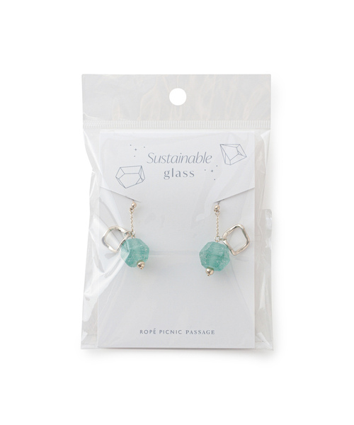 ROPE' PICNIC(ロペピクニック)の「Recycle glass パールキャッチチェーンピアス(ピアス(両耳用)・レディース・イエロー系その他/ブルー系その他4・FREE)」の6枚目の写真