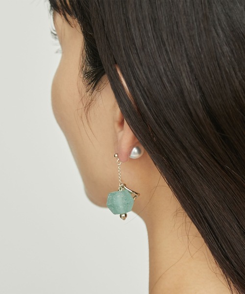 ROPE' PICNIC(ロペピクニック)の「Recycle glass パールキャッチチェーンピアス(ピアス(両耳用)・レディース・イエロー系その他/ブルー系その他4・FREE)」の9枚目の写真