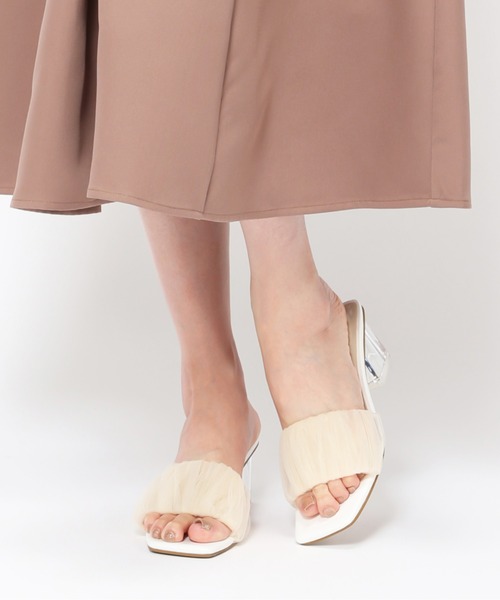 MISCH MASCH(ミッシュマッシュ)の「チュールクリアヒールサンダル/MO32201(サンダル・レディース・ベージュ/ブルー・L/M/S)」の4枚目の写真