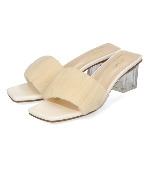 MISCH MASCH(ミッシュマッシュ)の「チュールクリアヒールサンダル/MO32201(サンダル・レディース・ベージュ/ブルー・L/M/S)」の7枚目の写真