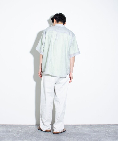 GLOSTER（グロスター）の「【GLOSTER/グロスター】シアーシャツ チェック レギュラーカラー（シャツ/ブラウス・メンズ・ブラック/ベージュ/グレー・S/M/L）」の17枚目の写真