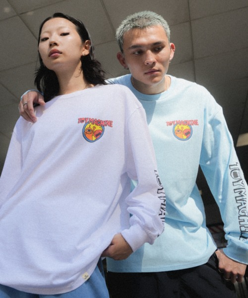 TOY MACHINE(トイ マシーン)の「【ムラサキスポーツ限定】TOY MACHINE/トイマシーン 長袖Tシャツ バックプリント ワイドシルエット コラボアイテム MTMFDLT4(Tシャツ/カットソー・メンズ・ホワイト/ライトブルー/ブラック・XL/L/M)」の4枚目の写真