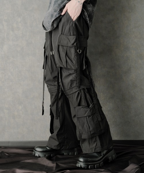 G.O.C（ジーオーシー）の「ギミック イージー テクノ パンツ（カーゴパンツ・メンズ・ブラック/ホワイト・LARGE/MEDIUM）」の16枚目の写真