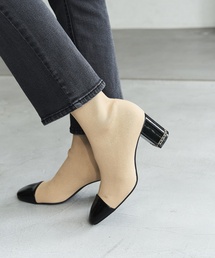 LE TALON | 6cmトゥキャップニットショートブーツ(ブーツ)