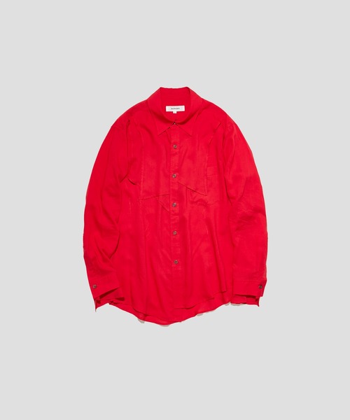 sulvam / サルバム】ASYMMETRY BUZAM SHIRT/アシンメトリーブザン