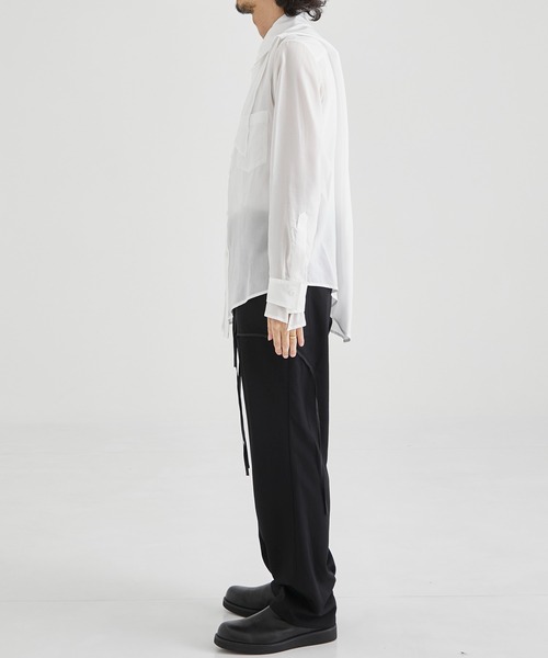 sulvam(サルバム)の「【sulvam / サルバム】ASYMMETRY BUZAM SHIRT/アシンメトリーブザンシャツ(シャツ/ブラウス・メンズ・ホワイト/レッド・S/M)」の15枚目の写真