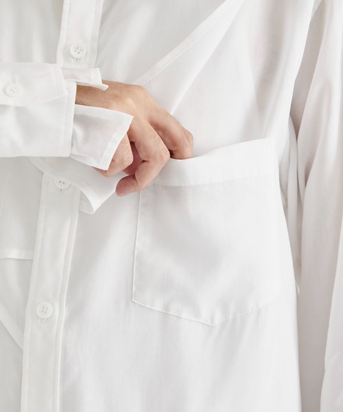 sulvam / サルバム】ASYMMETRY BUZAM SHIRT/アシンメトリーブザン