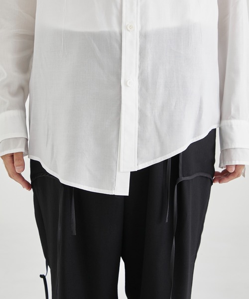 sulvam / サルバム】ASYMMETRY BUZAM SHIRT/アシンメトリー