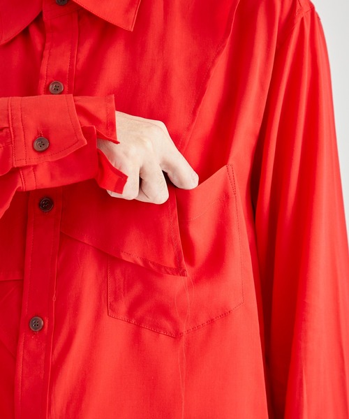 sulvam / サルバム】ASYMMETRY BUZAM SHIRT/アシンメトリーブザン