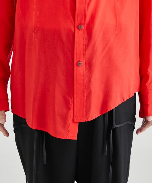 sulvam(サルバム)の「【sulvam / サルバム】ASYMMETRY BUZAM SHIRT/アシンメトリーブザンシャツ(シャツ/ブラウス・メンズ・ホワイト/レッド・S/M)」の12枚目の写真