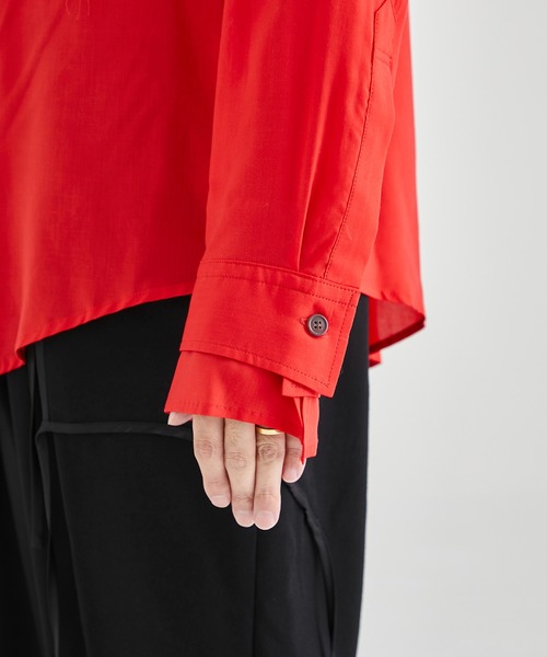 sulvam / サルバム】ASYMMETRY BUZAM SHIRT/アシンメトリーブザン