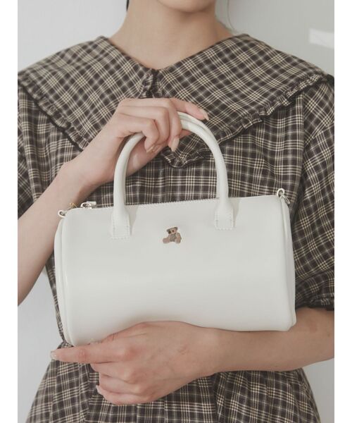 merry jenny（メリージェニー）の「bear刺繍ショルダーbag（ハンドバッグ・レディース・アイボリー/ブラック・FREE）」の19枚目の写真