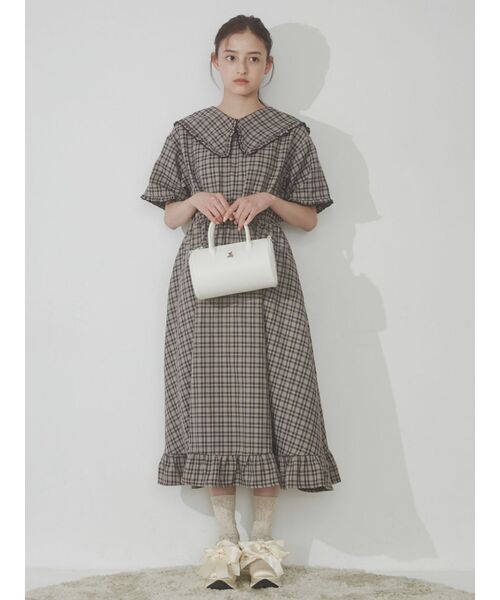 merry jenny（メリージェニー）の「bear刺繍ショルダーbag（ハンドバッグ・レディース・アイボリー/ブラック・FREE）」の5枚目の写真