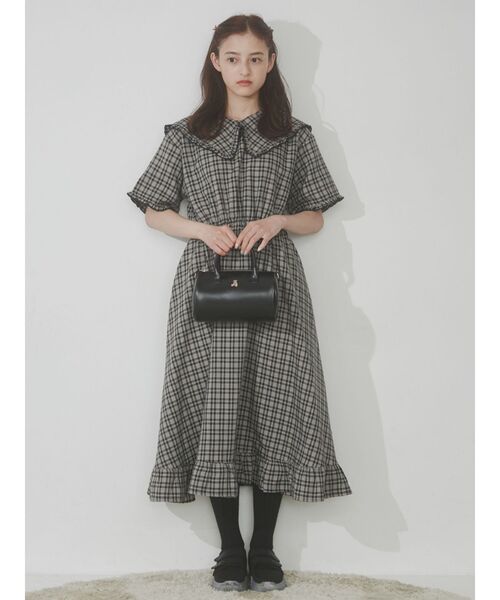 merry jenny（メリージェニー）の「bear刺繍ショルダーbag（ハンドバッグ・レディース・アイボリー/ブラック・FREE）」の3枚目の写真