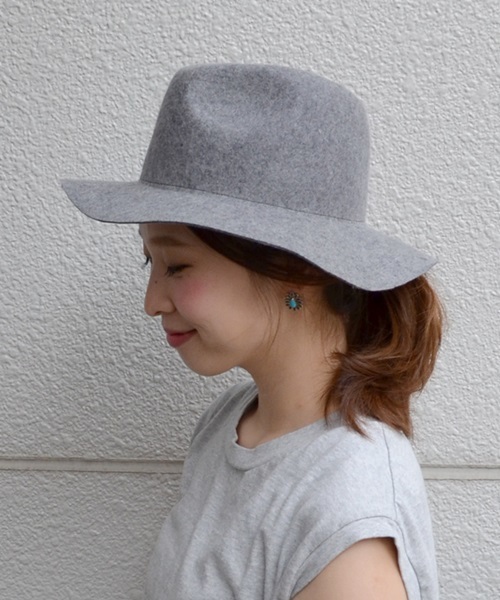 Khaju（カージュ）の「Khaju:フェルトハット②□（ハット・レディース・チャコールグレー/キャメル/ブラック・ONE SIZE）」の2枚目の写真