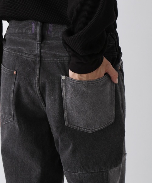 REmastered（リマスタード）の「【REmastered】パッチワーク/ストレートデニムパンツ（デニムパンツ・メンズ・ブルー/ダークグレー・MEDIUM/LARGE）」の10枚目の写真