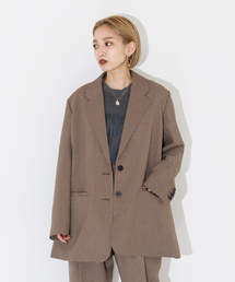 NOMINE | 【セットアップ対応】チェックテーラードオーバージャケット(テーラードジャケット)