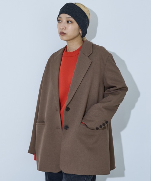 ユニセックス】オーバーサイズ テーラードジャケット（チェック