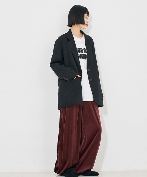 NOMINE（ノミネ）の「【ユニセックス】オーバーサイズ テーラードジャケット（チェック・無地）（テーラードジャケット・レディース・ベージュ/グレー/ブラウン/ブラック/モカ・フリー/L/M）」の17枚目の写真