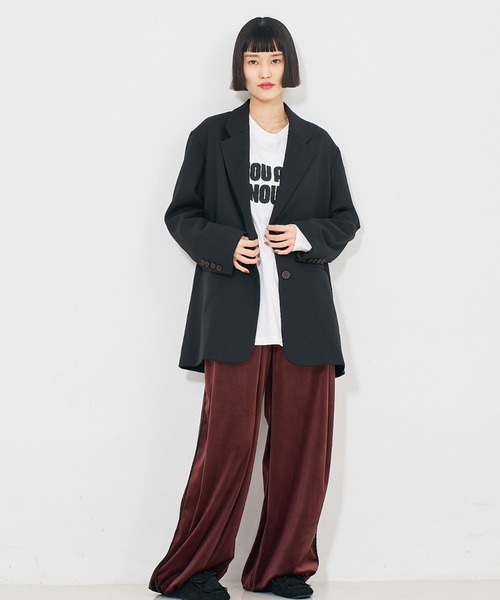 NOMINE（ノミネ）の「【ユニセックス】オーバーサイズ テーラードジャケット（チェック・無地）（テーラードジャケット・レディース・ベージュ/グレー/ブラウン/ブラック/モカ・フリー/L/M）」の18枚目の写真