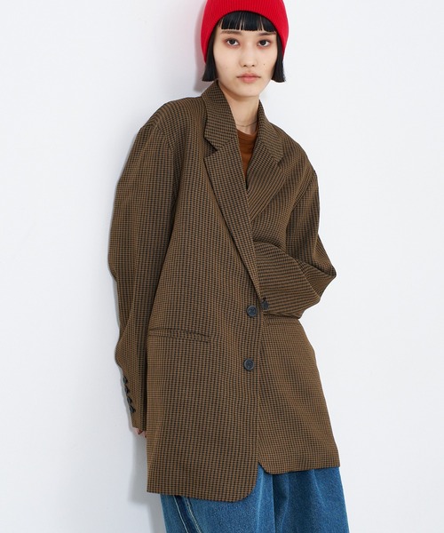 NOMINE（ノミネ）の「【ユニセックス】オーバーサイズ テーラードジャケット（チェック・無地）（テーラードジャケット・レディース・ベージュ/グレー/ブラウン/ブラック/モカ・フリー/L/M）」の13枚目の写真