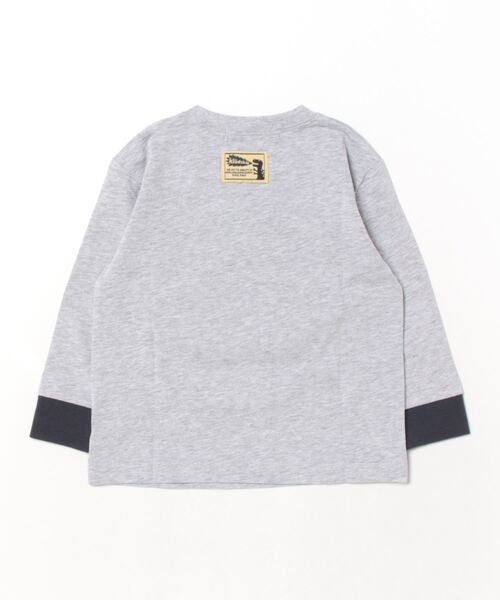 kladskap（クレードスコープ）の「サガラ恐竜長袖Ｔシャツ（Tシャツ/カットソー・キッズ・トップグレー/レッド・100cm/90cm/120cm/130cm/110cm）」の3枚目の写真