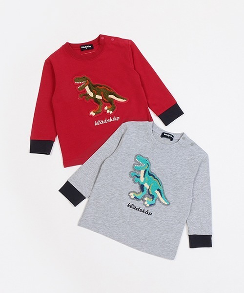 kladskap（クレードスコープ）の「サガラ恐竜長袖Ｔシャツ（Tシャツ/カットソー・キッズ・トップグレー/レッド・100cm/90cm/120cm/130cm/110cm）」の19枚目の写真
